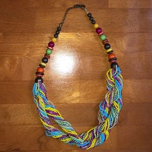 Colorful statement necklace
